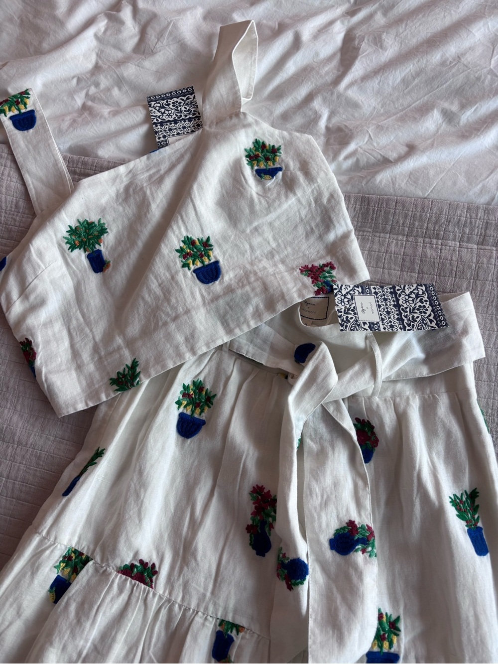 SOLD NWT Set - Sézane x Momonì Lambertine Skirt + Marga Top - Picture 7 of 16
